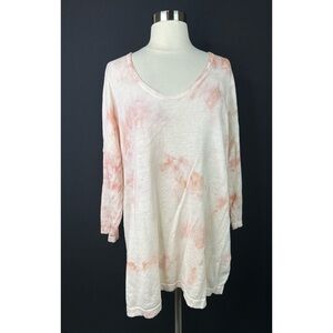 J. Jill linen blend Tie-Dye dolman 3/4 sleeve summer sweater
